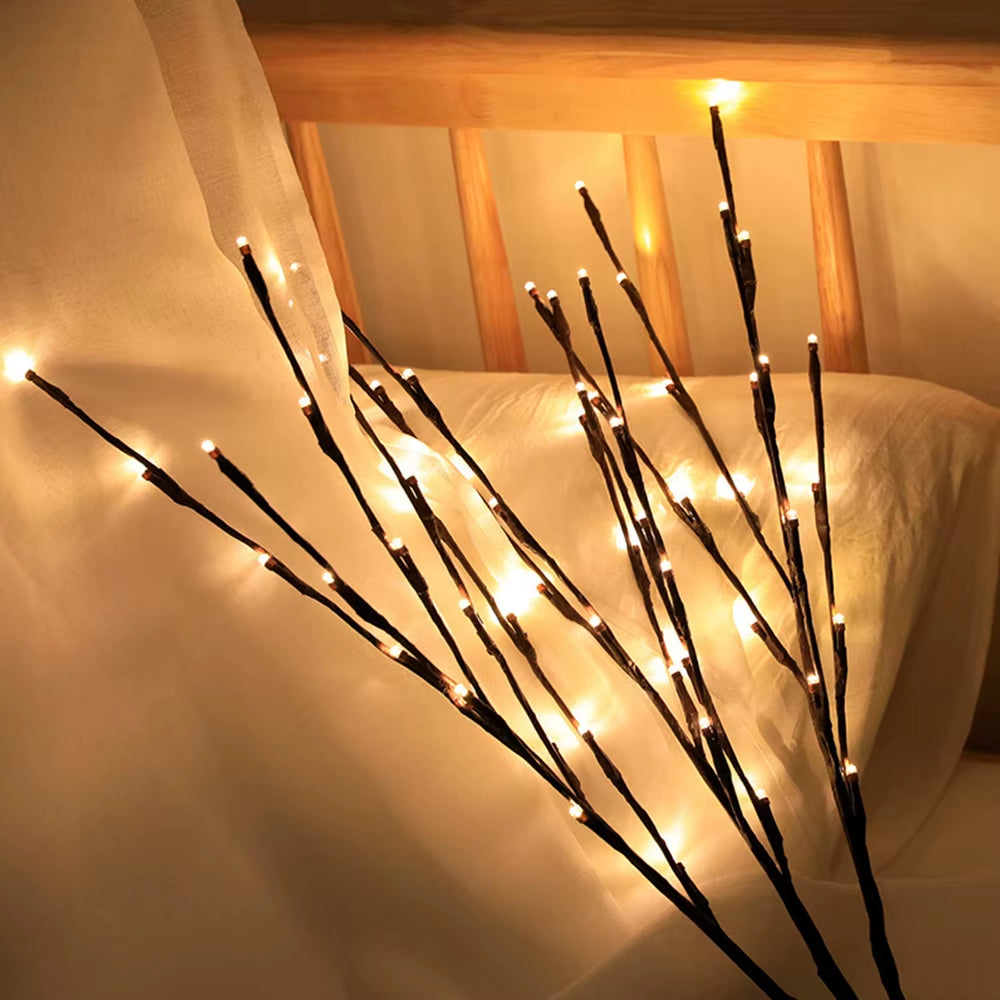 73Cm 20 Bulbs LED Willow Branch Lamp Artificial Branch Willow Twig Vase Lights Battery Powered for Wedding Party Fairy DIY Decor